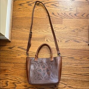 Brighton Brown Crossbody Bag with Intricate Design